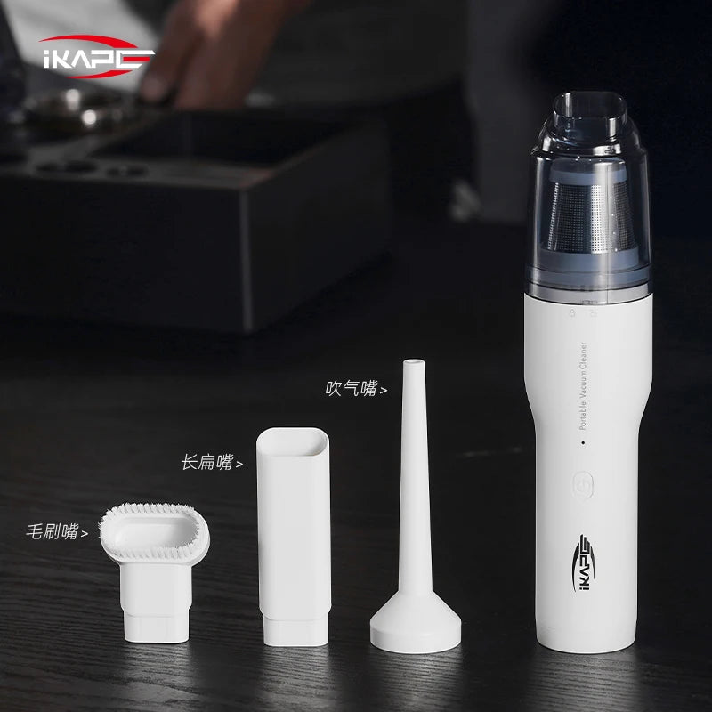 IKAPE Electric Mini Vacuum Cleaner for Coffee Grounds & Grinders