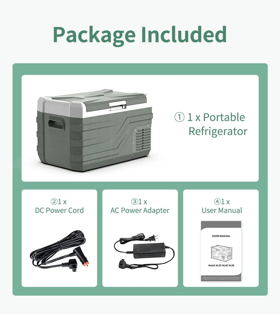 Alpicool NL Series Heavy-Duty Portable Refrigerator – 25L / 35L / 45L Options