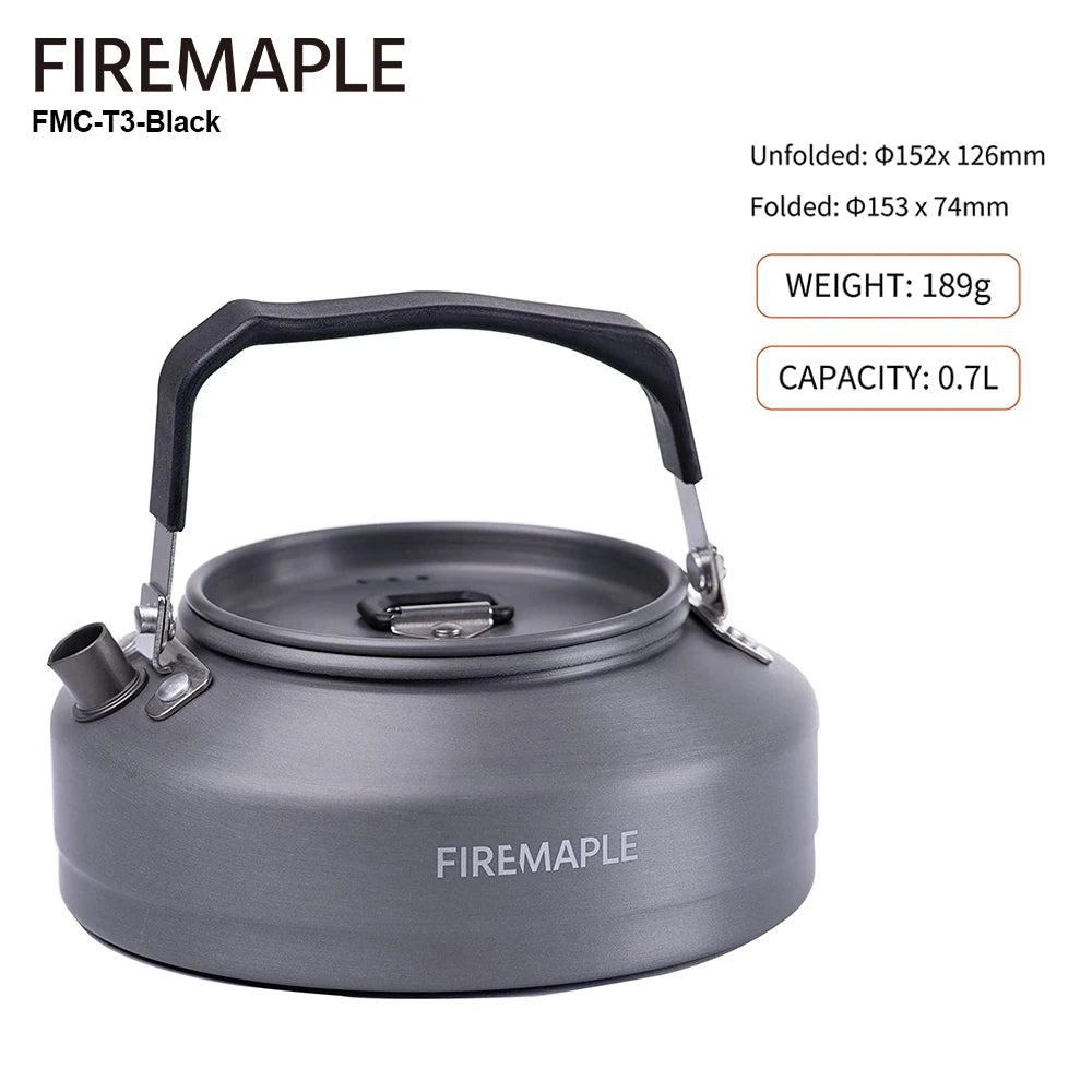 Fire Maple FMC‑XT2 Hiking Teapot Outdoor Camping Cookware 0.7L/1.3L