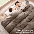 BISINNA SL018 3‑Season Envelope Sleeping Bag Spacious, Warm & Built for All‑Season Comfort
