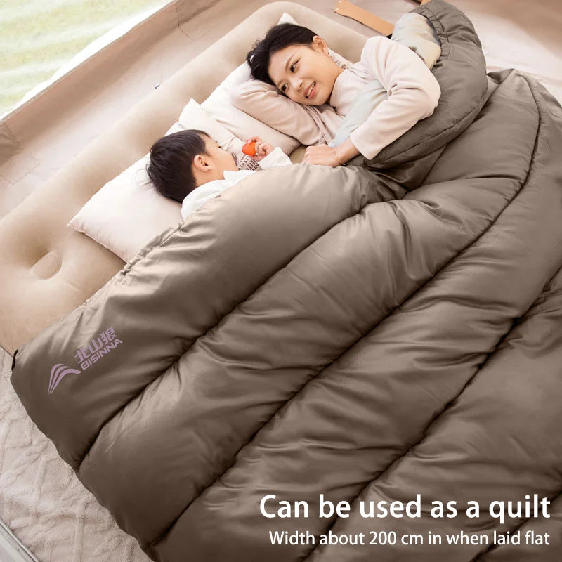 BISINNA SL018 3‑Season Envelope Sleeping Bag Spacious, Warm & Built for All‑Season Comfort