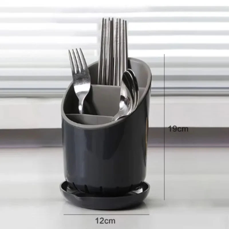 Tekkysui Dry-Logic Multi-Zone Cutlery Organiser & Drainer