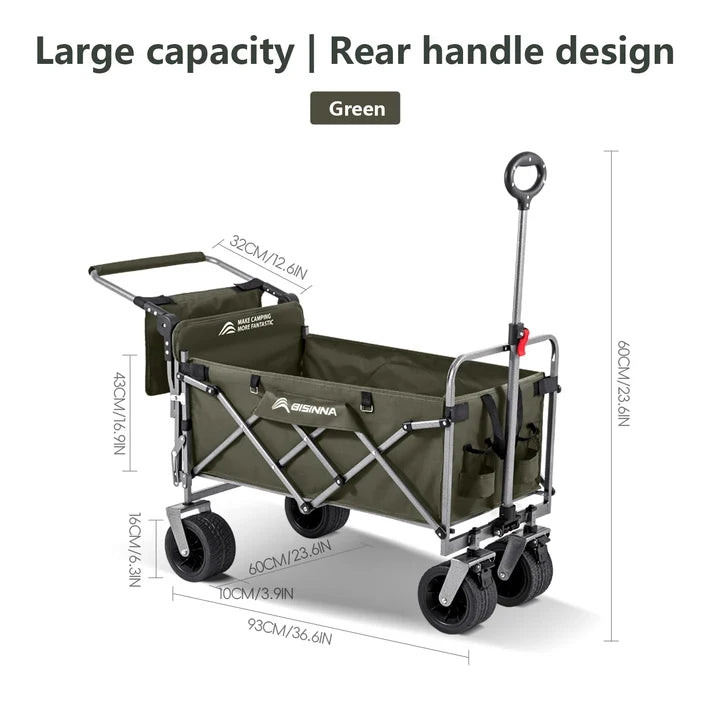 BISINNA BSW‑YZ078 Heavy‑Duty Camping Trolley, Foldable, High‑Capacity & Built for the Outdoors