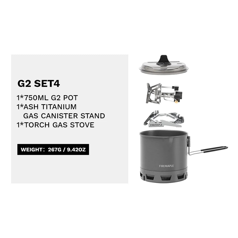 Fire Maple Petrel G2 G3 Ultralight Cooking System Lightweight Outdoor Gas Burner Folding Fork Portable for Hiking Travel Camping