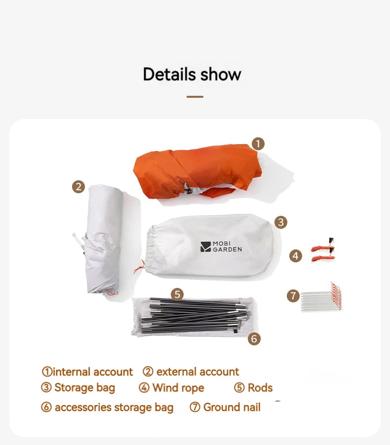 MOBI GARDEN Cold Mountain UL Tent Footprint & Waterproof Mat