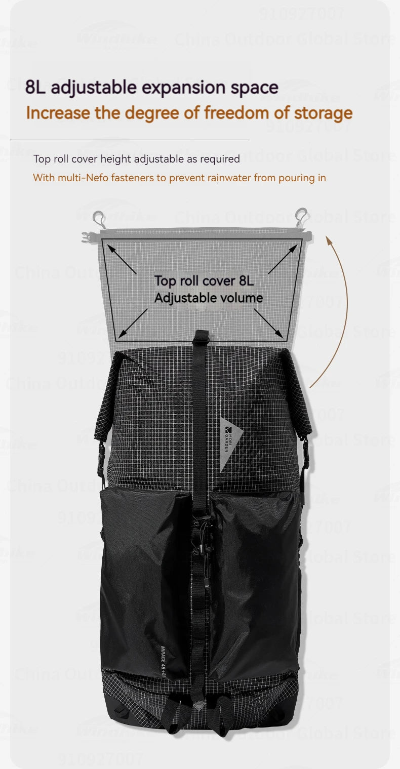 MOBI GARDEN Mirage Phantom Hiking Backpack 48+8L