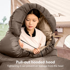 BISINNA SL018 3‑Season Envelope Sleeping Bag Spacious, Warm & Built for All‑Season Comfort