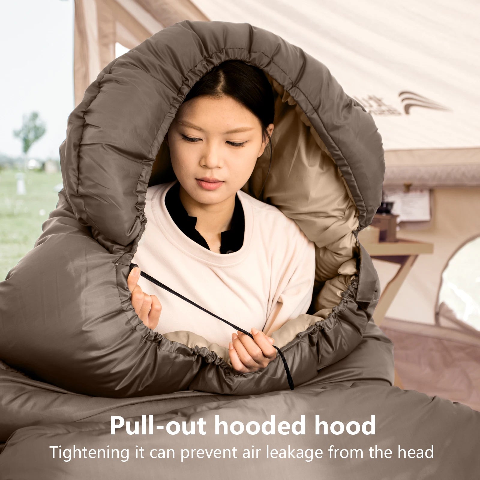 BISINNA SL018 3‑Season Envelope Sleeping Bag Spacious, Warm & Built for All‑Season Comfort