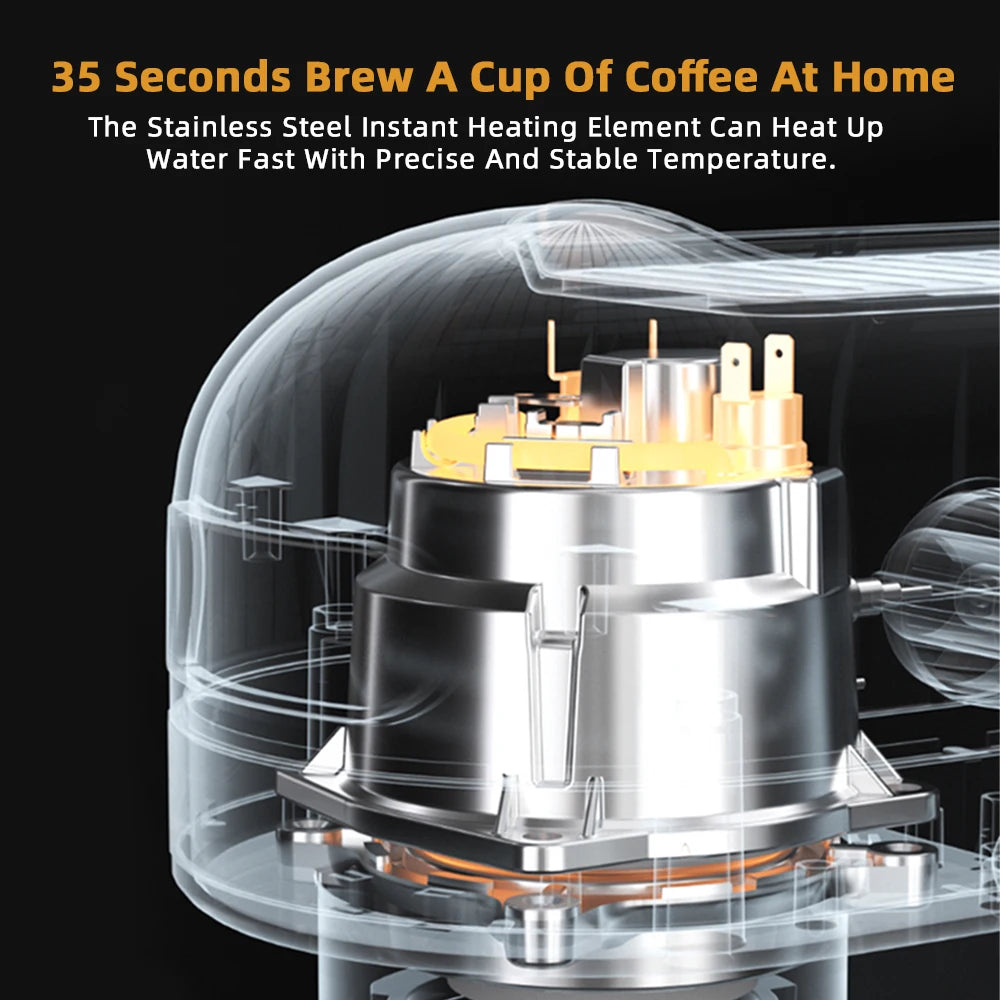 BioloMix CM7008 20‑Bar Semi‑Automatic Espresso Machine Compact, Powerful & Café‑Quality Extraction
