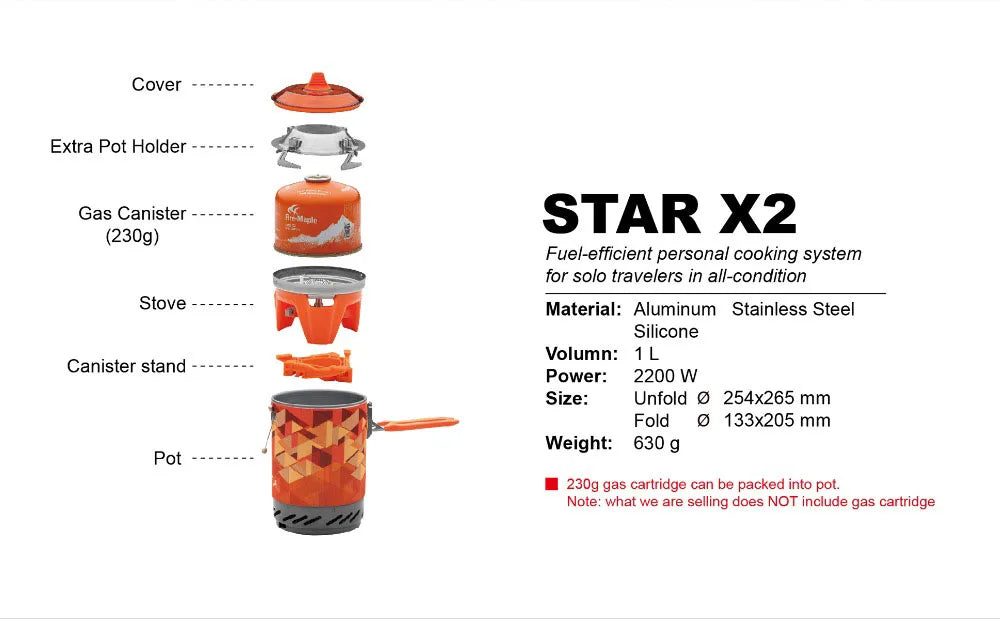 FireMaple Star X2 Camping Cooking System