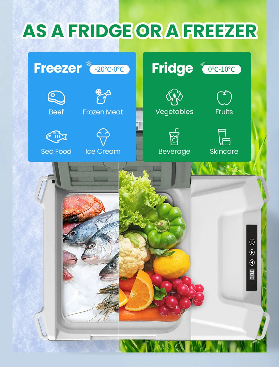 Alpicool NL9 Portable Refrigerator – 9L Compact 12V/24V Compressor Fridge-Freezer