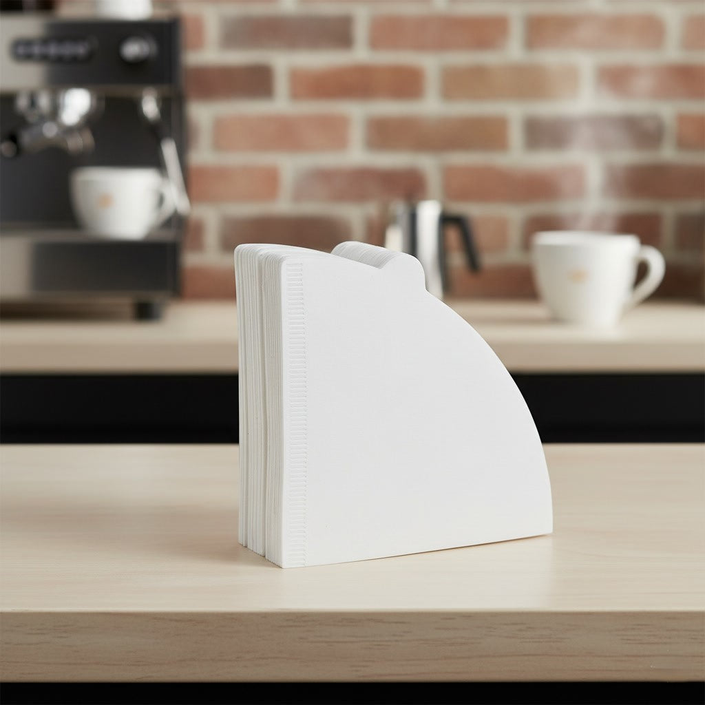 HAVMORE Wood Pulp V-Shaped 02 Cone Coffee Filters – Natural Unbleached Paper (2-4 Cups)