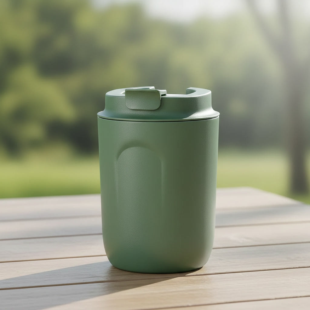 Tekkysui™ x Abay Insulated Travel Mug - Stainless Steel Leak-Proof Coffee Tumbler (220ml)